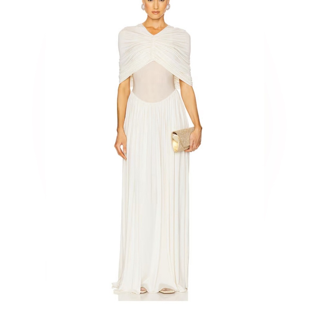 HELSA Philomena Jersey Dress in vanilla size S NWT